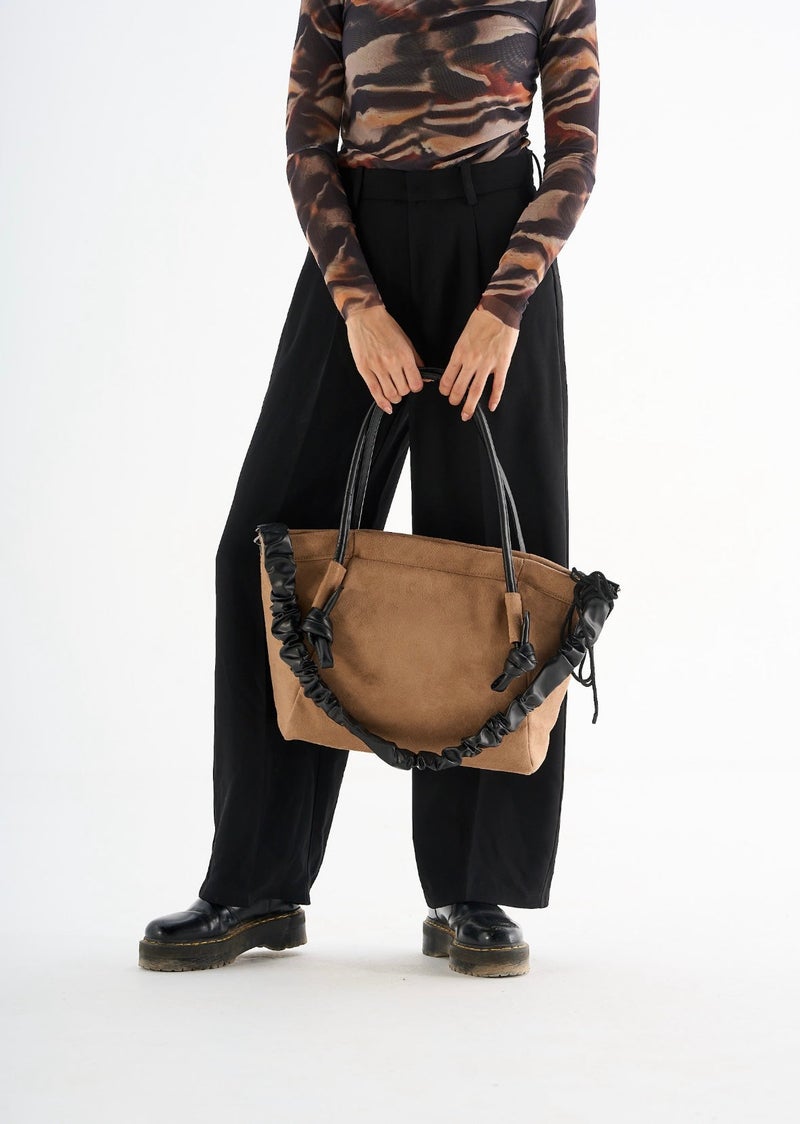 Zuri Via Tote - Cafe Suede - Image 3